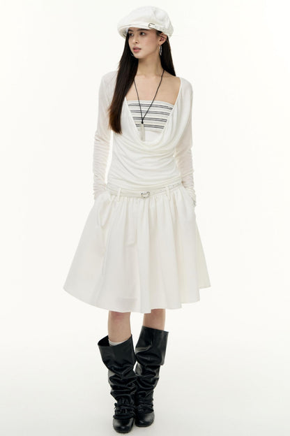 Fantasy Lyocell Collar Long-Sleeved T-Shirt