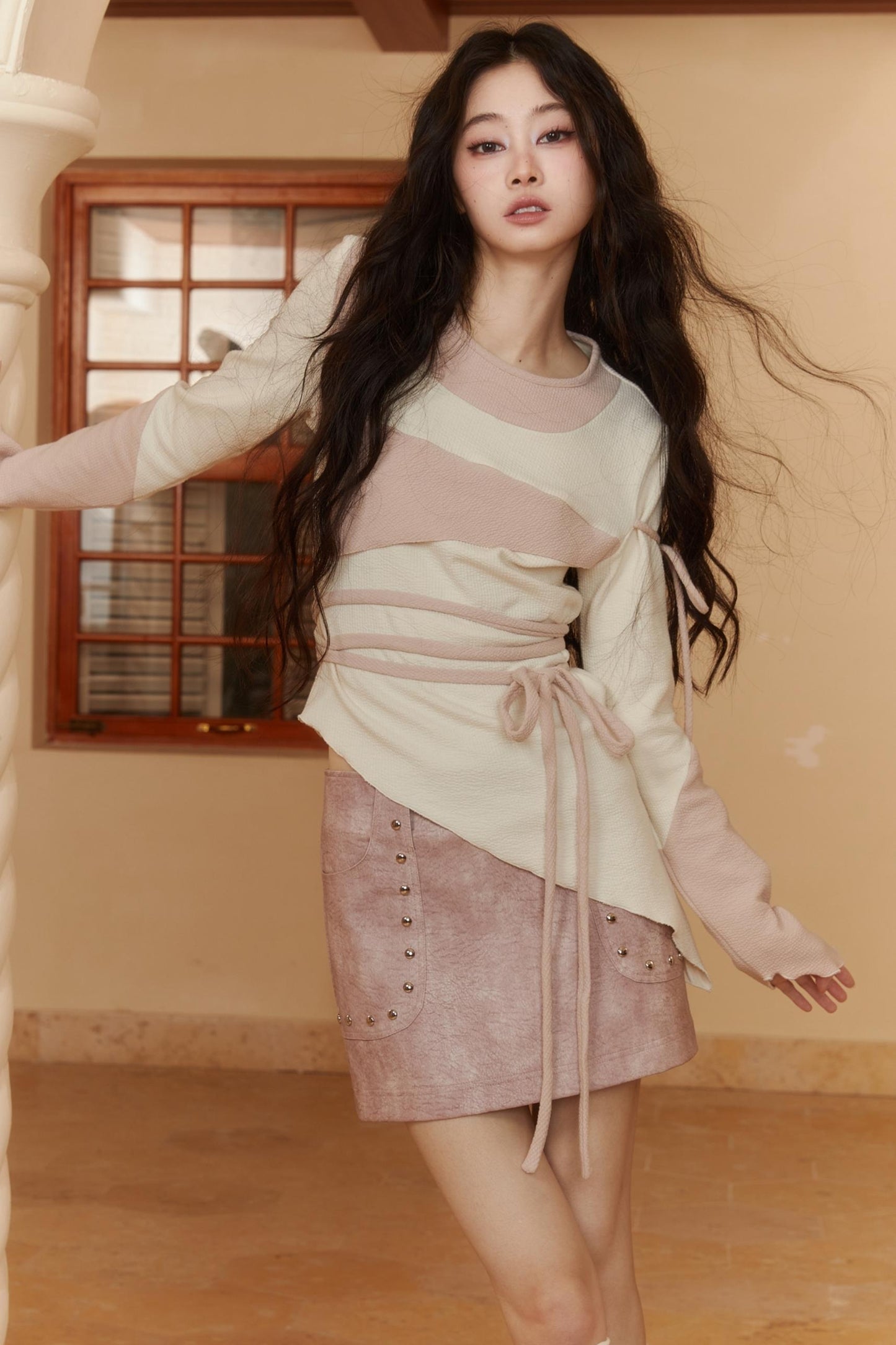 Luxury White Pink Top