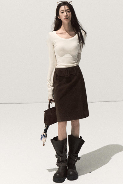 Wool Slim-Fit Lace Top