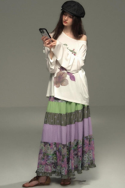 Tree of Life Tencel Slub Cotton Long Sleeve T-shirt