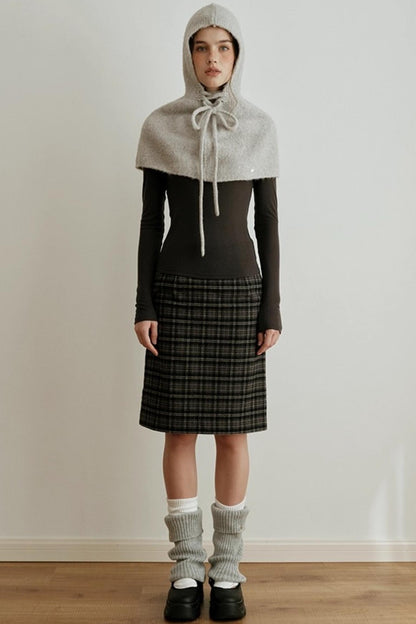 Pearl Gray Knit Cape