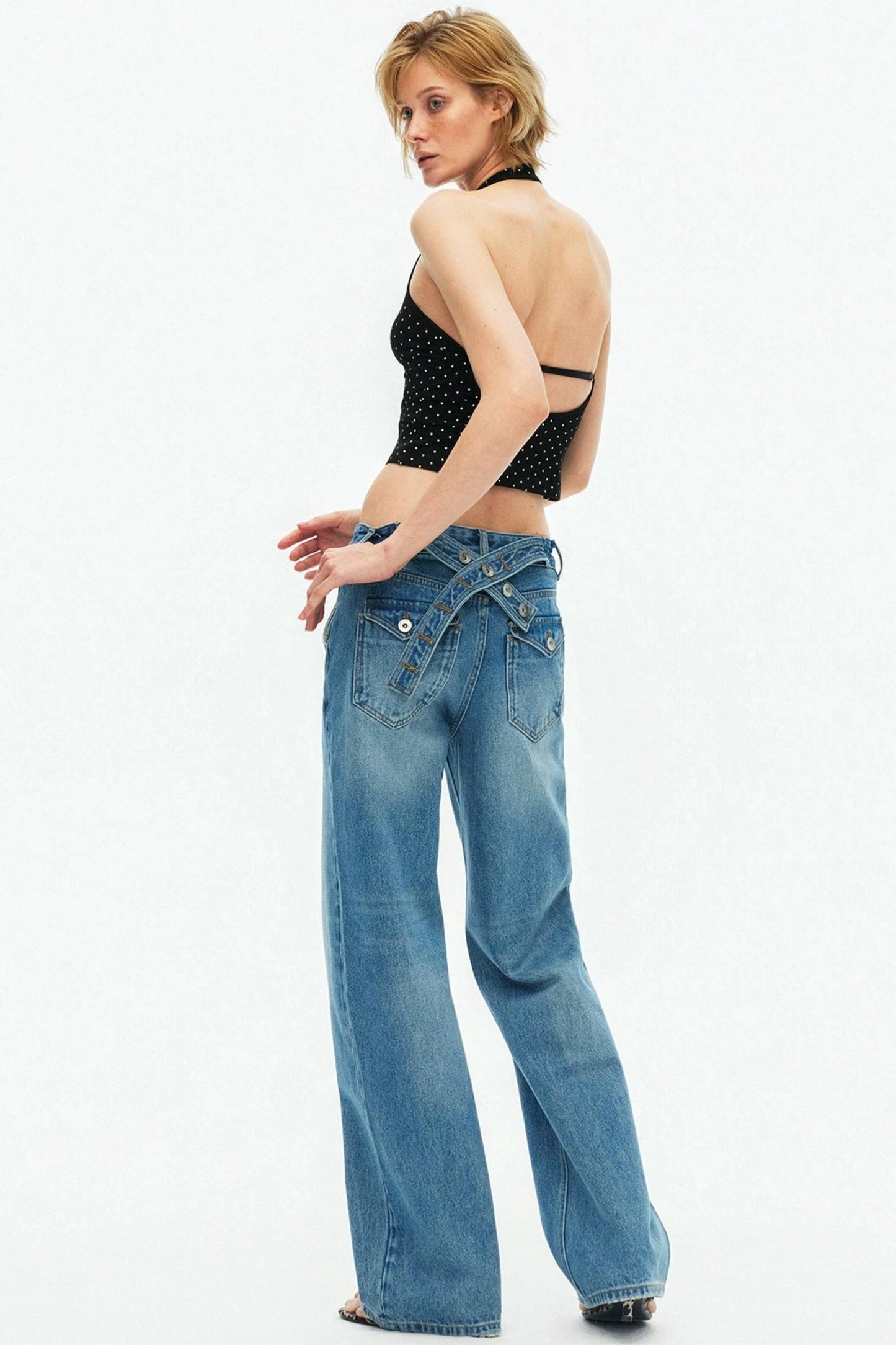 Color-Block Halter Camisole Top