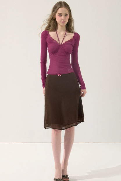 Vintage Drapey Chiffon Skirt