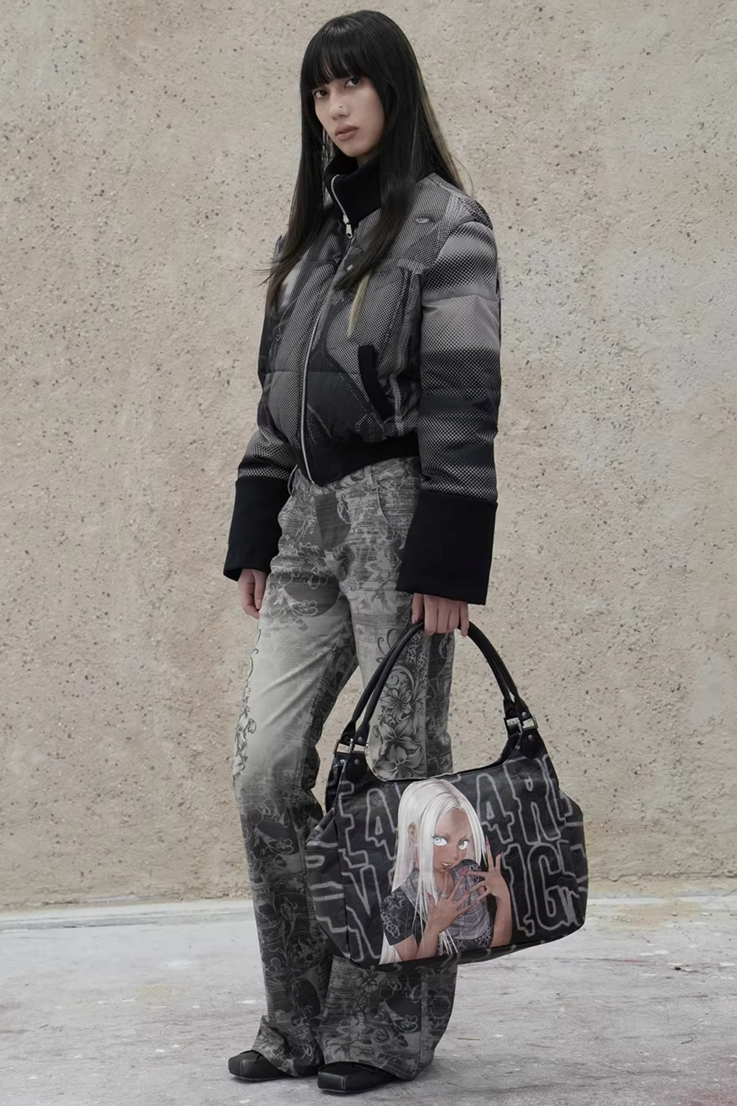 Retro Floral Bootcut Pants