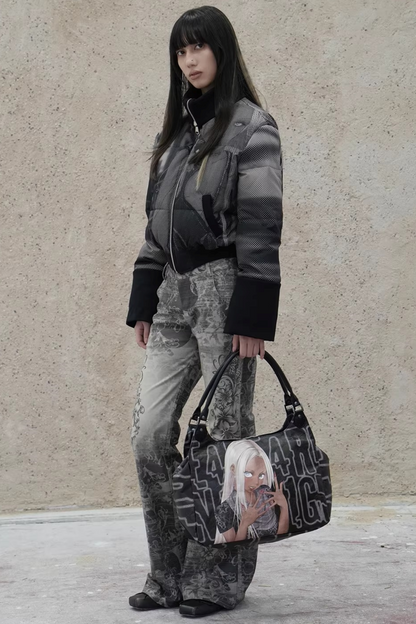 Retro Floral Bootcut Pants