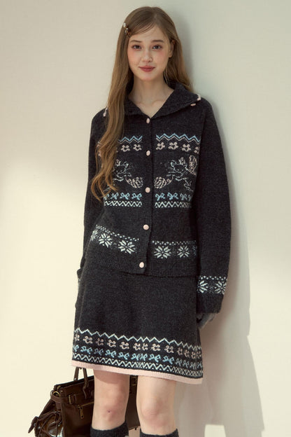 Sunset Fair Knitted Top & Skirt Set-Up