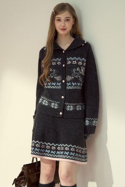 Sunset Fair Knitted Top & Skirt Set-Up