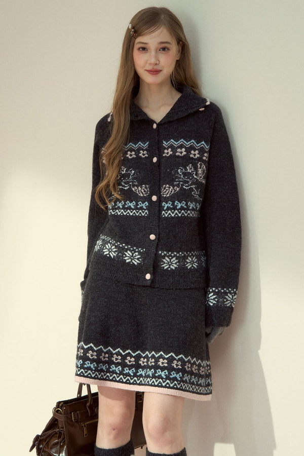 Sunset Fair Knitted Top & Skirt Set-Up