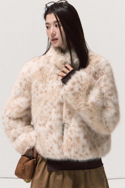Leopard Print Fur Coat set-Up
