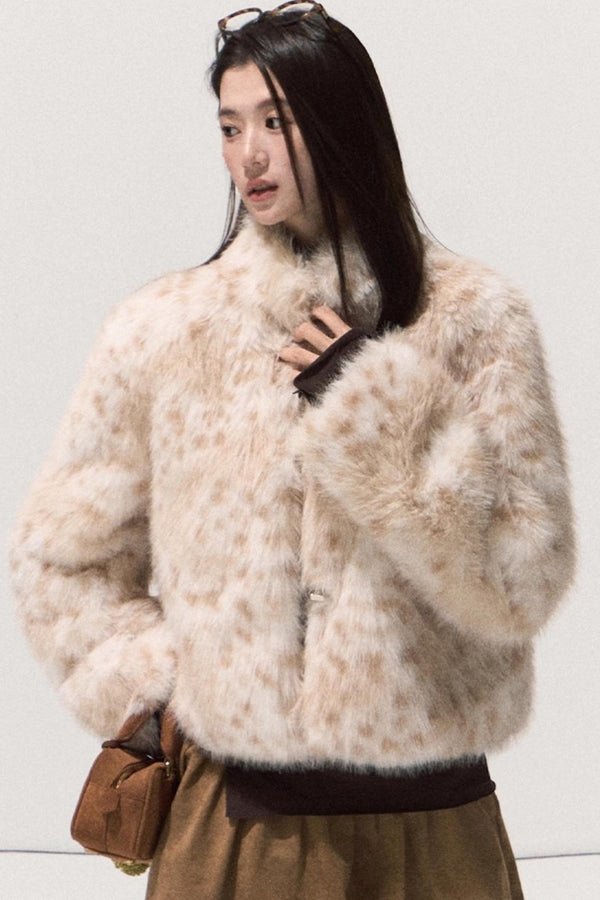 Leopard Print Fur Coat set-Up
