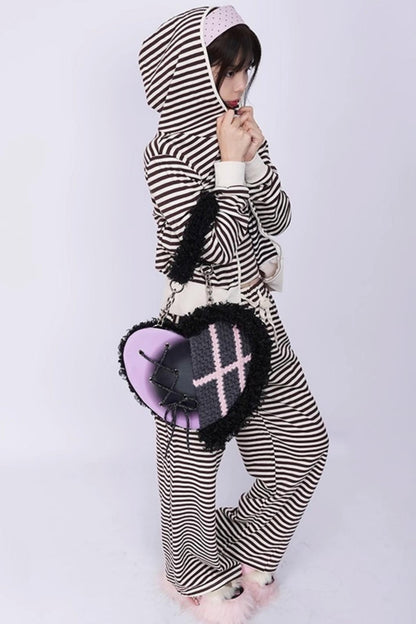 Graffiti Patchwork Heart Bag