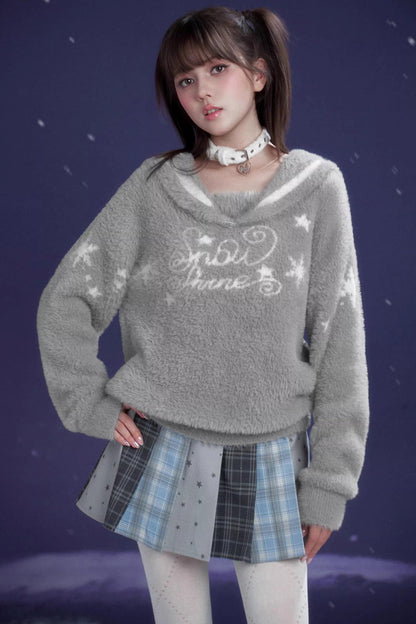 Patchwork Pleated Short Skirt