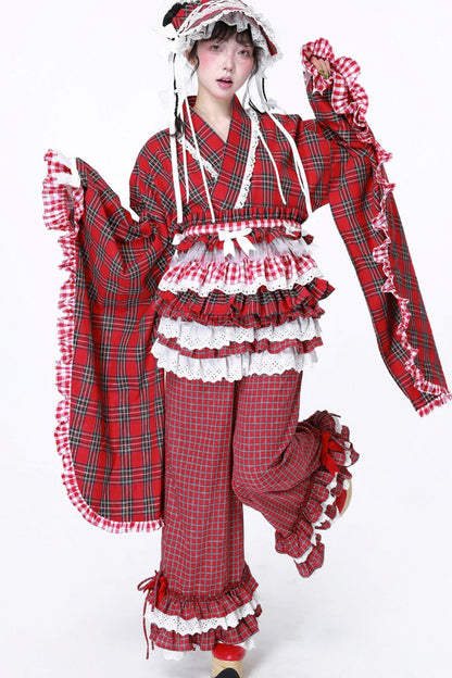 Lolita Style Plaid Long Pants