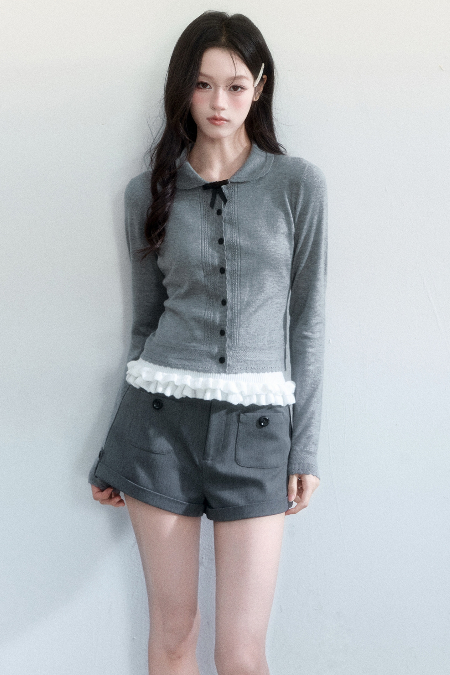 Silent Film Knit Cardigan Set-Up