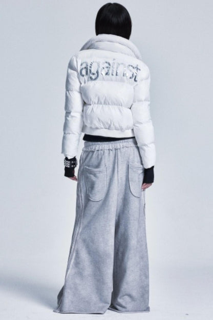 Two-Color Multi-Zipper Cotton Jacket