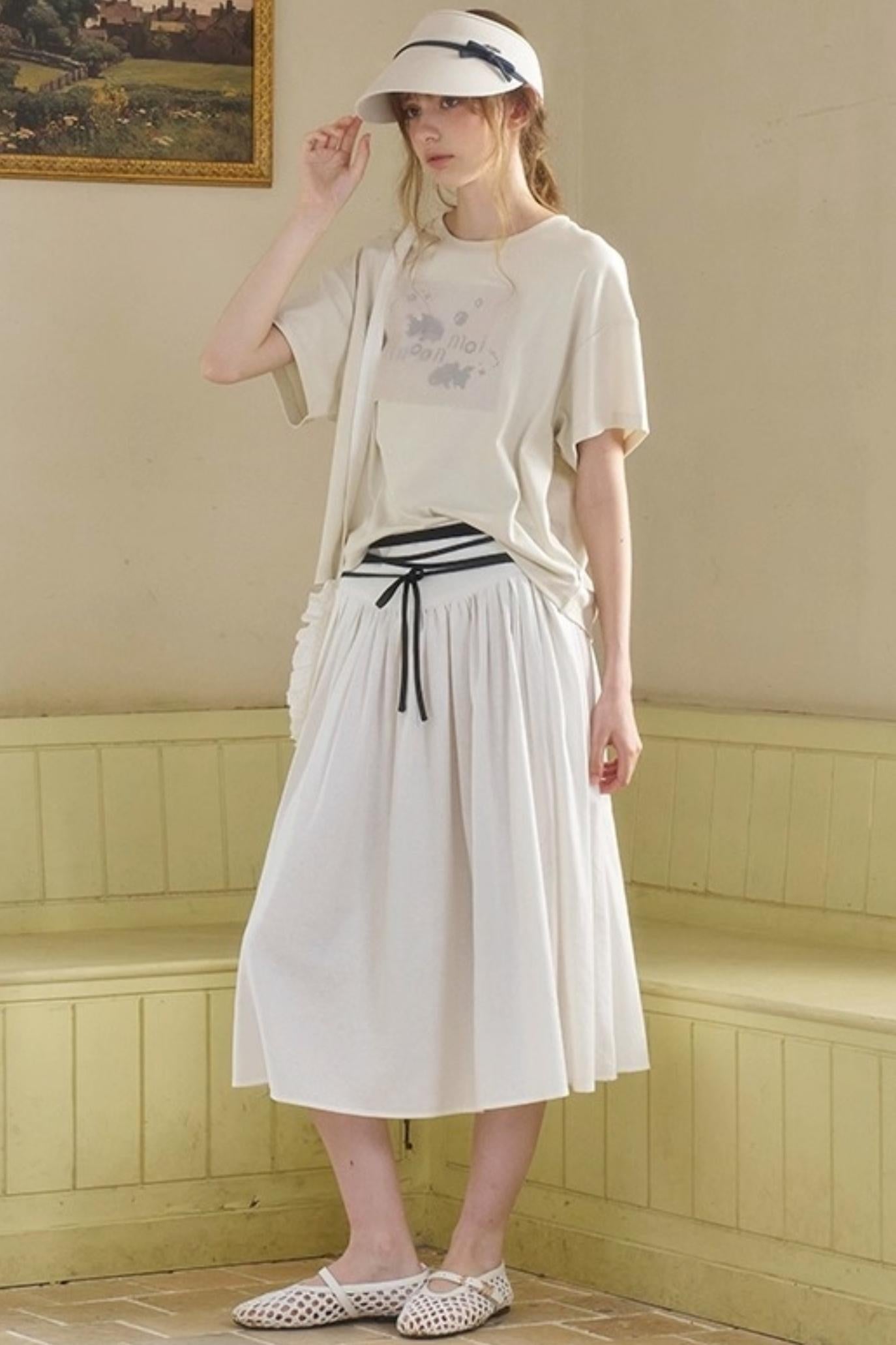 Retro Loose A-Line Stripe Skirt