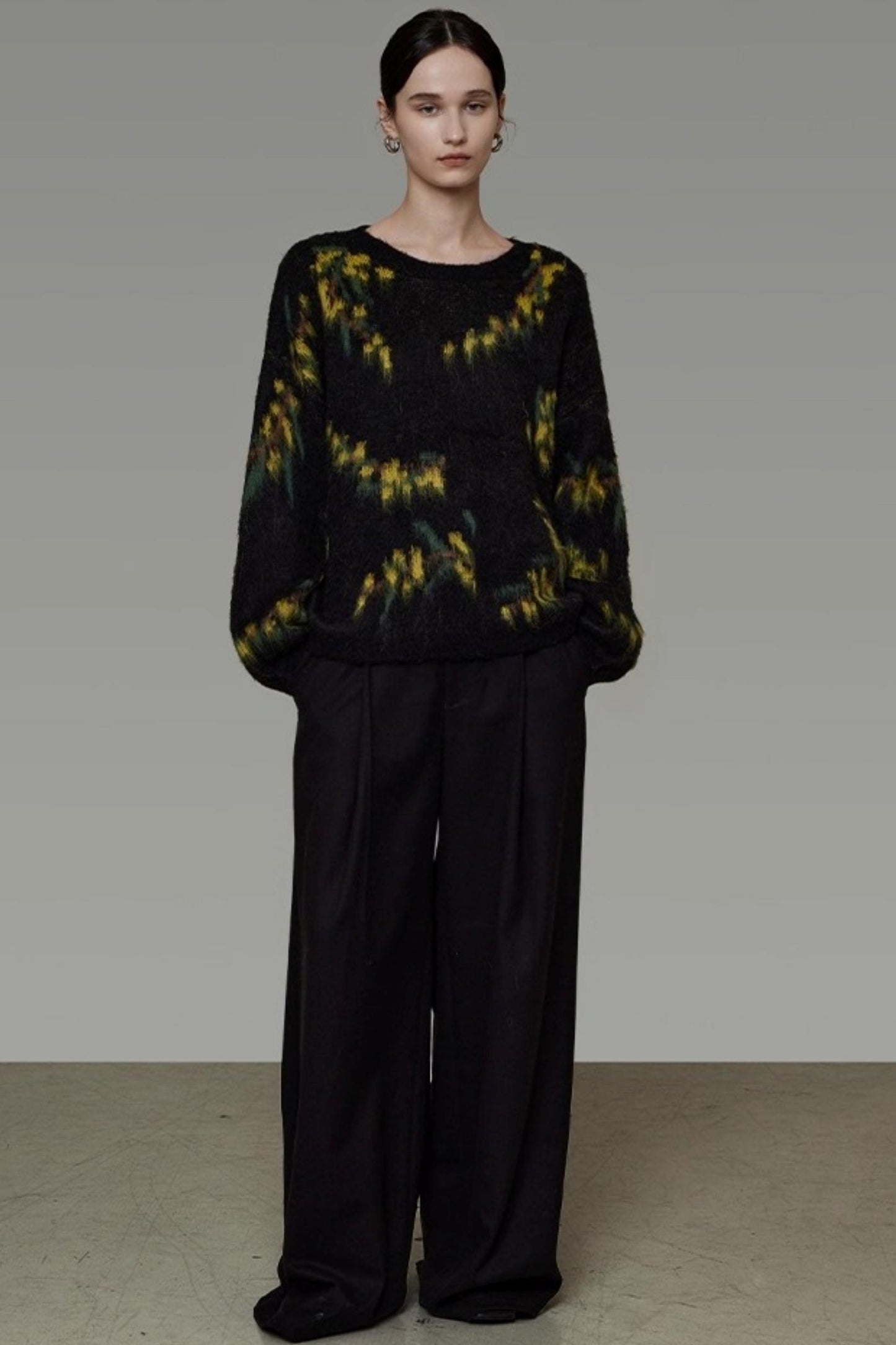 Retro Smudged Winter Sweater