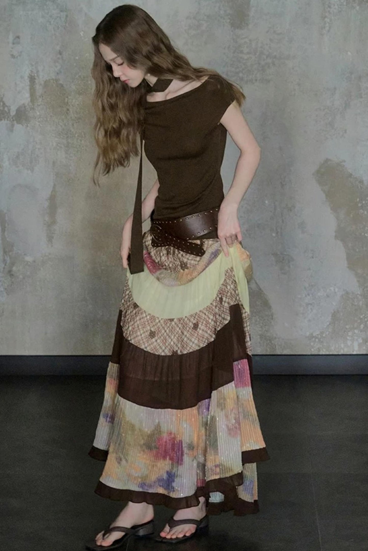 Bouguereau Art Color Block Skirt Set-Up