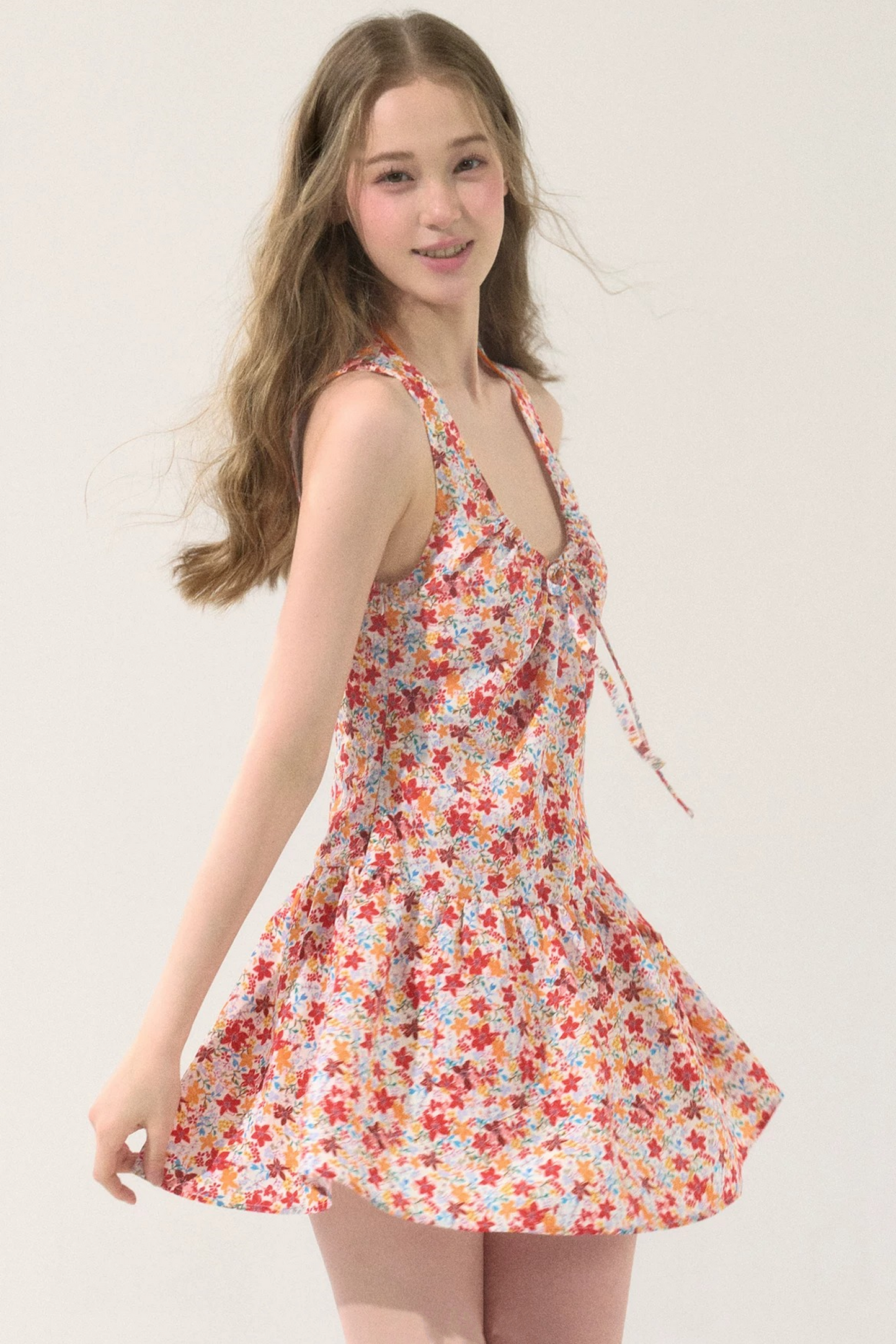 Vintage Floral A-Line Dress