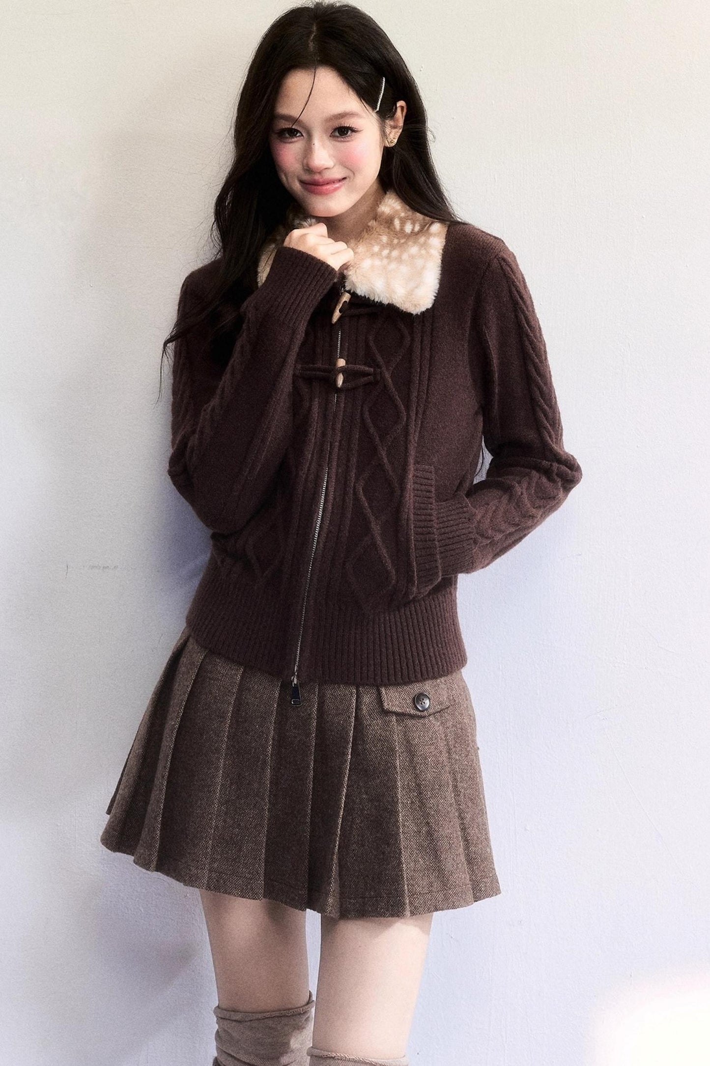 Little Deer Cable Knit Sweater