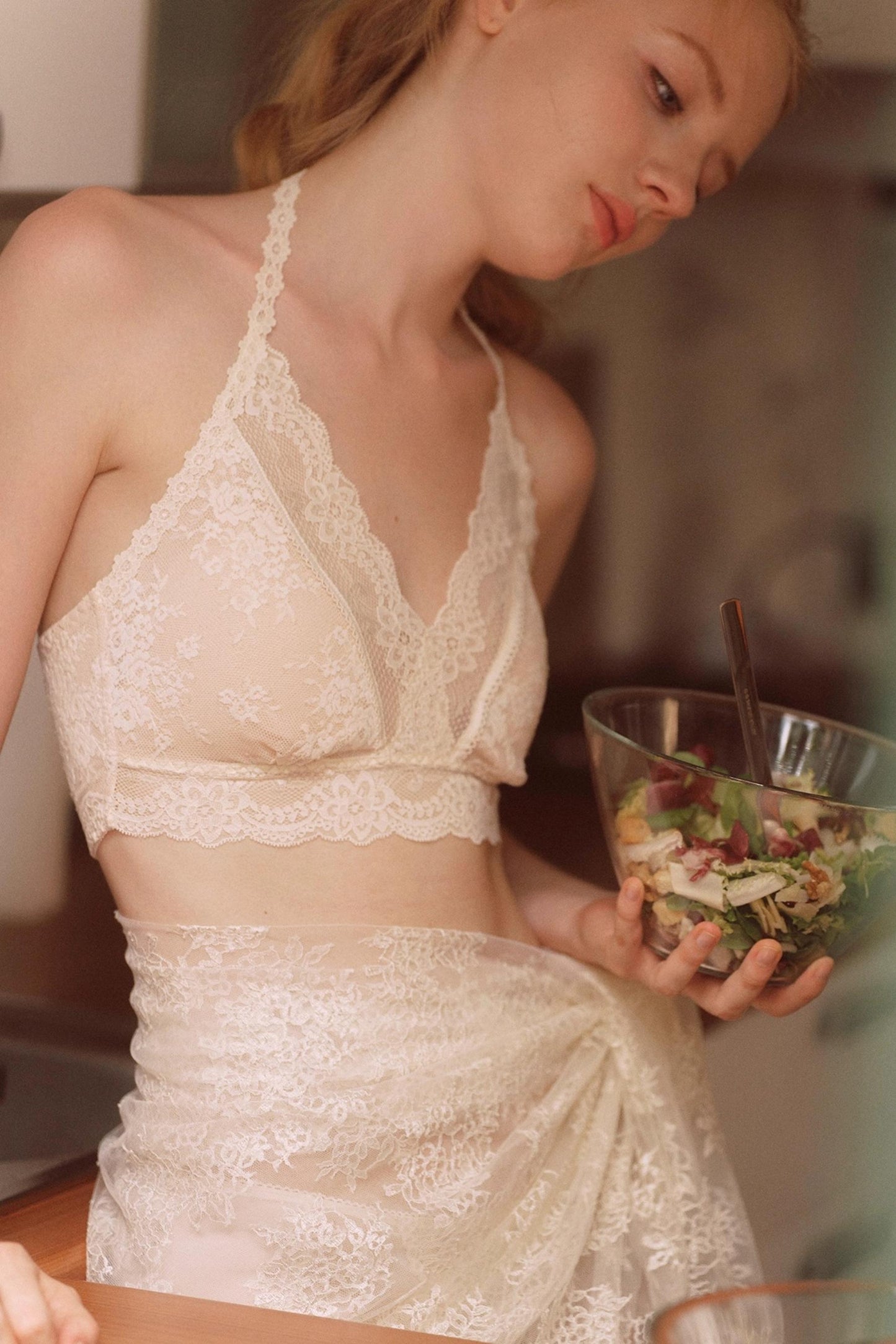 French Lace Halterneck Top