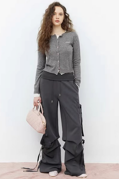 Uena Grauer Strickcardigan