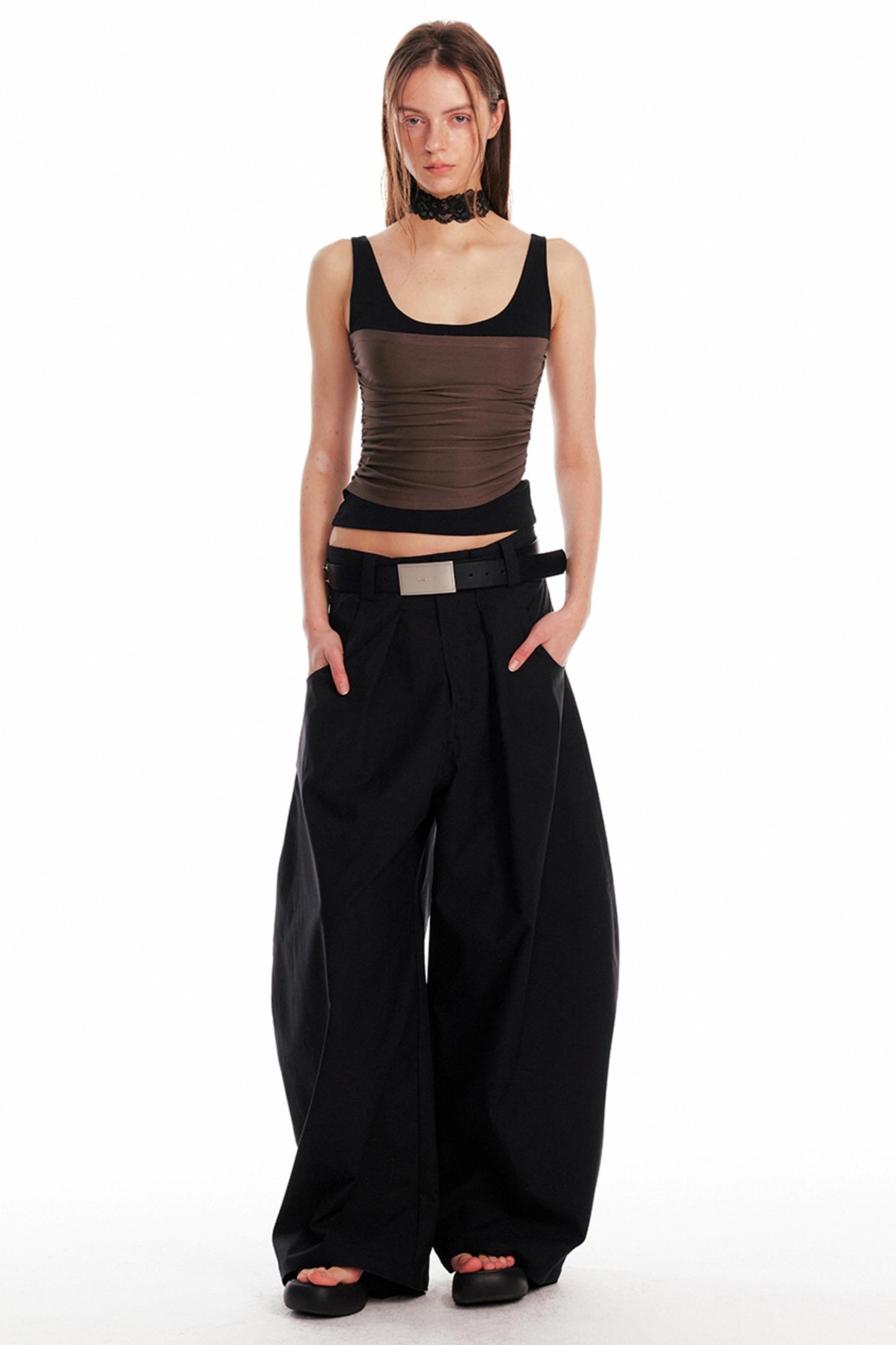 Chic Pleated Sleeveless Top