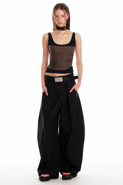 Chic Pleated Sleeveless Top