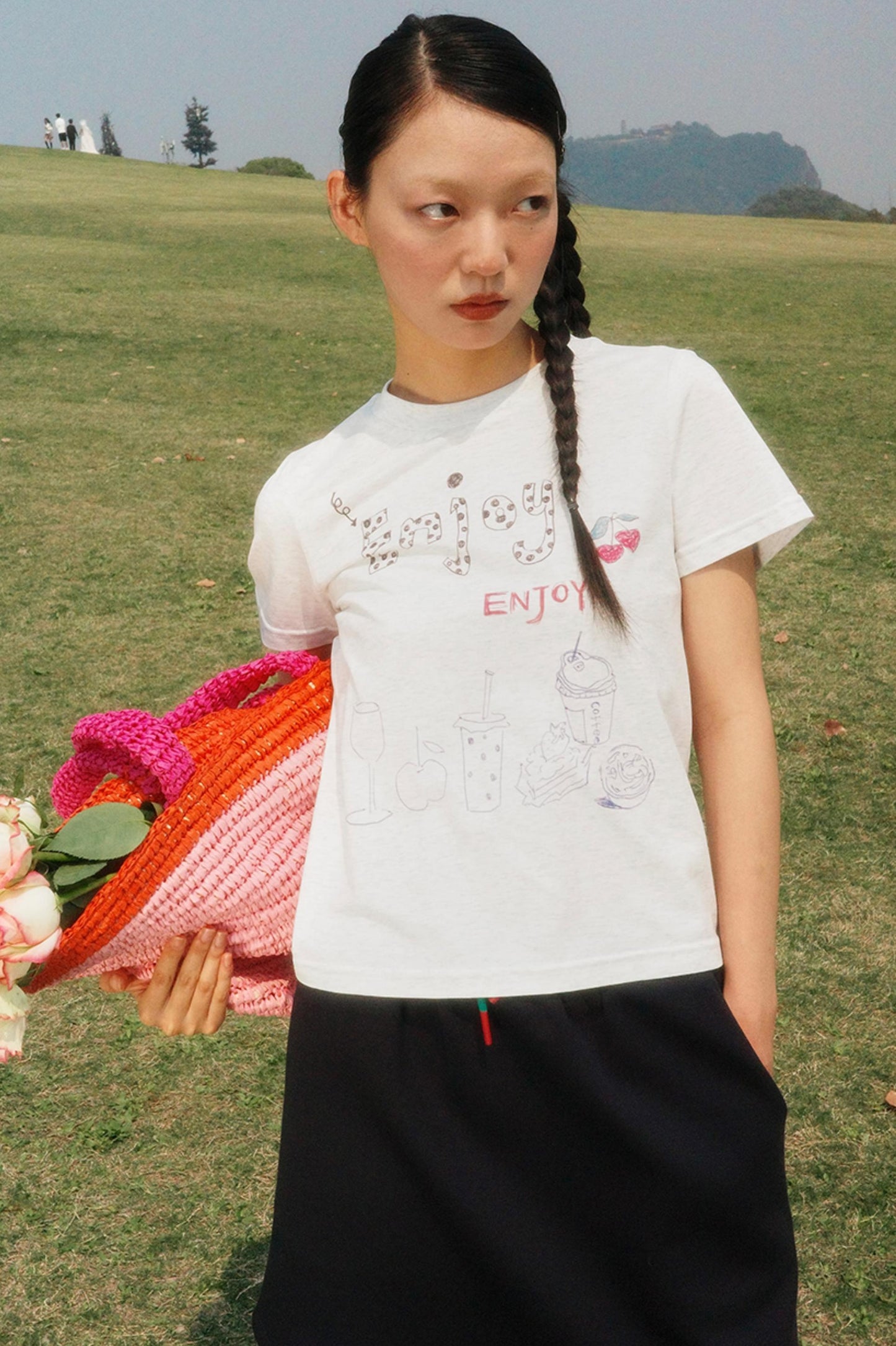 Light Gray Polka Dot Tee