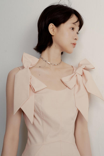 Pink Noise Bow Dress