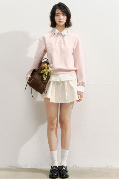 Gray Rose Sweatshirt