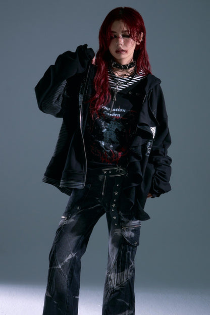 Autumn Hooded Sweatshirt Cardigan