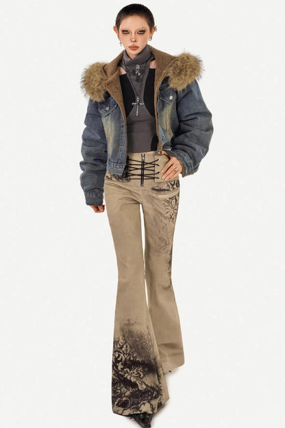 Retro Hooded Denim Jacket