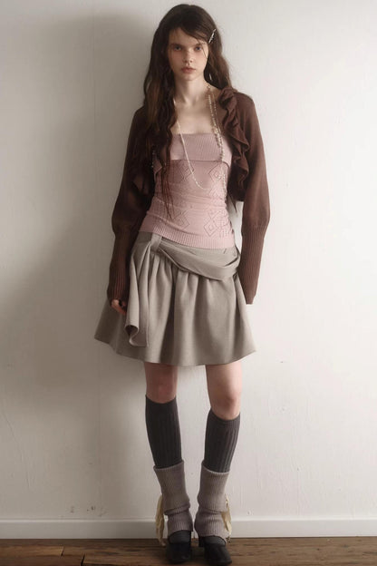 Retro Rüschen-Cardigan-Set