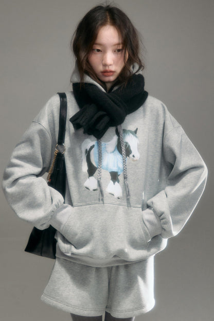 Fleece Hooded Top & Pant Set-Up