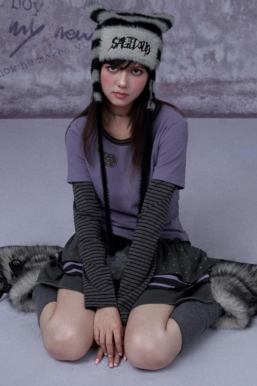 Purple Polka Dot Cake Skirt