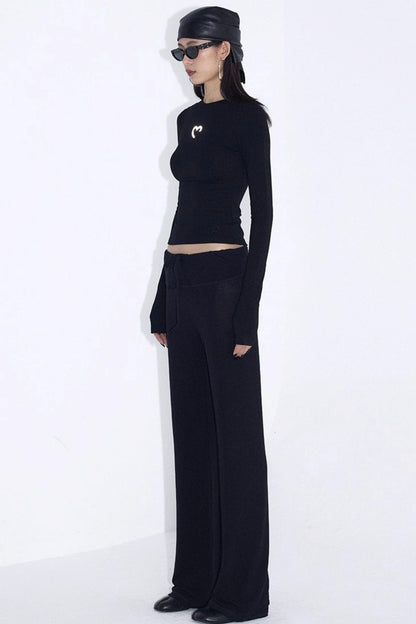 Love Black Base Layer Top