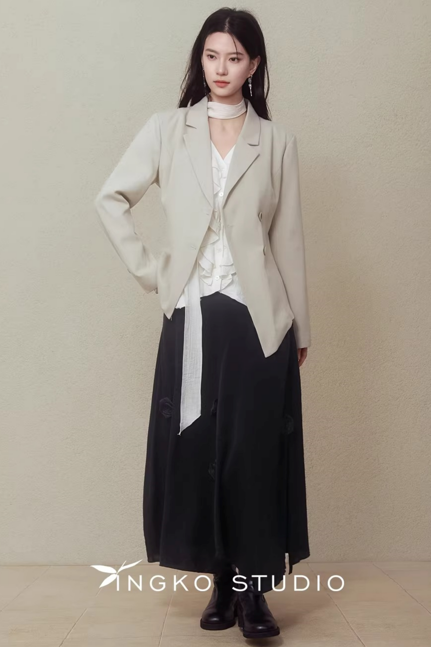 Asymmetrische Hanfband-Jacke