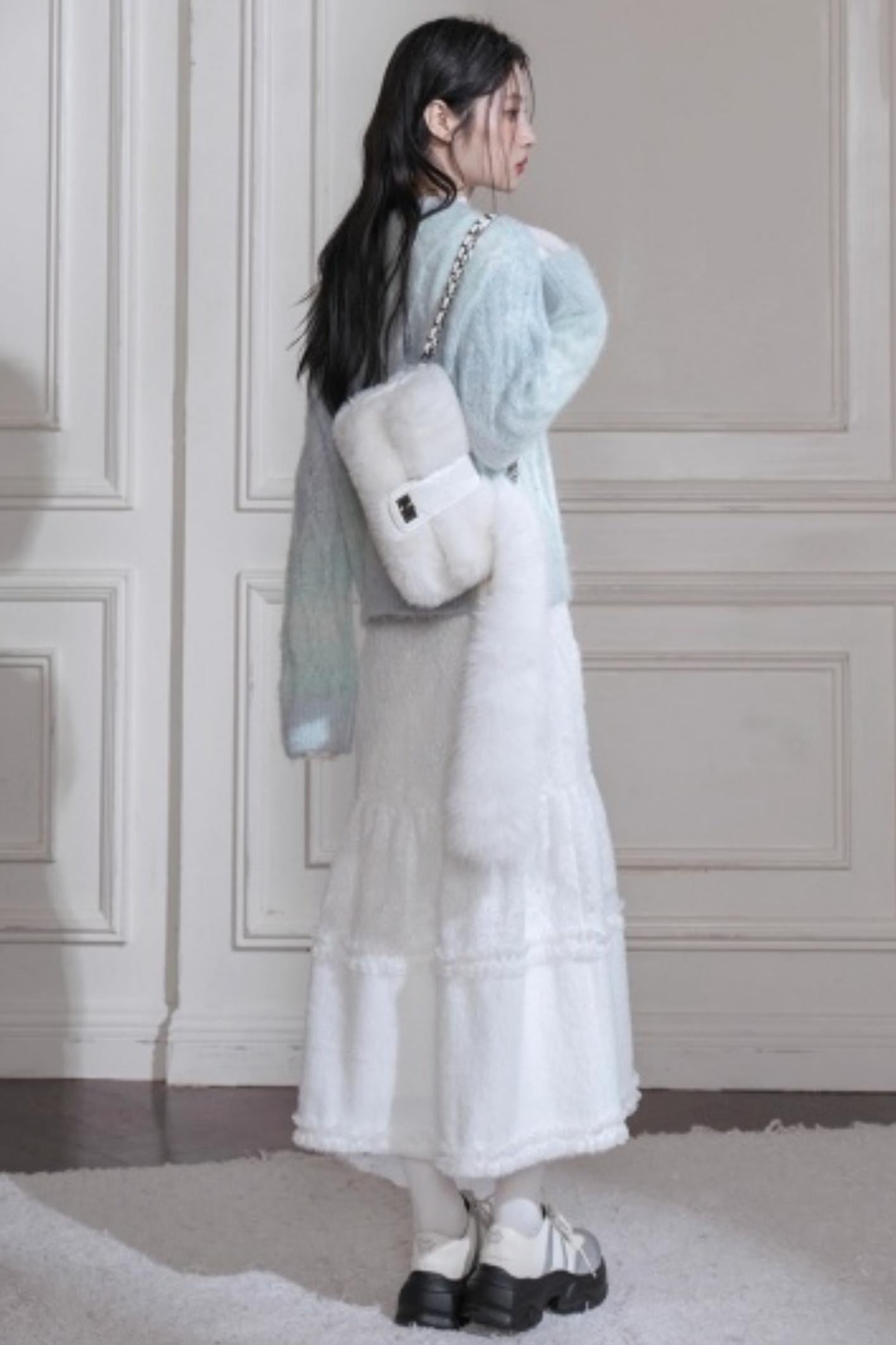 Gradient Alpaca Wool Cardigan