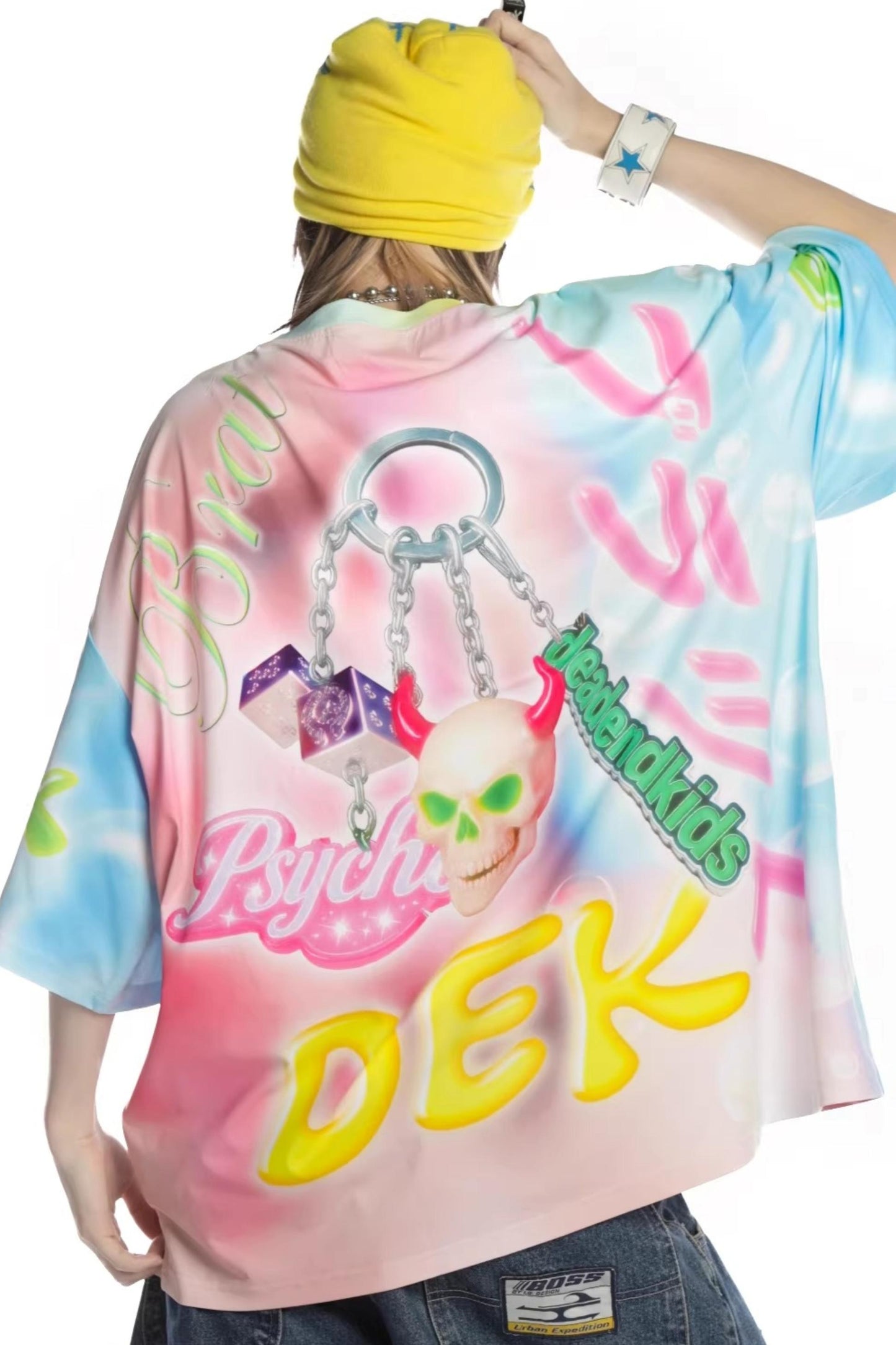 Dopamine Print Oversized T-Shirt