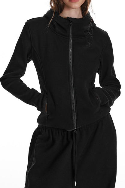 Fleece Hooded Sweatshirt And Pants Set-Up