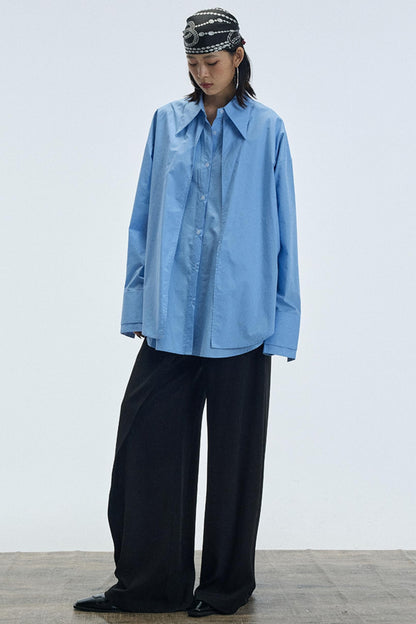 Asymmetrical Black Winter Pants