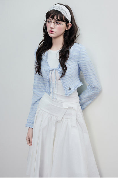 Lace Drawstring Cardigan