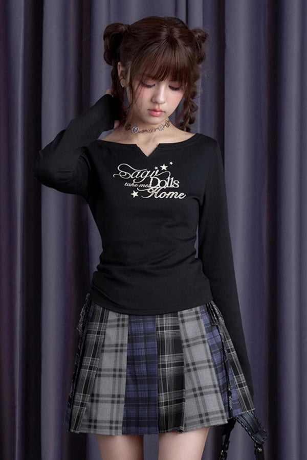 Dark Print Long Sleeve T-Shirt