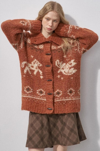 Bird and Pony Knit Cardigan