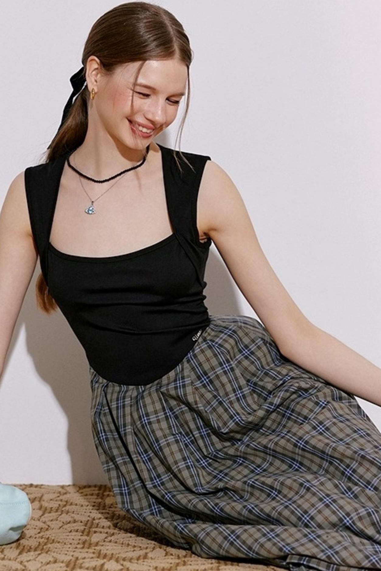 Classic Check Shearling Style Dress