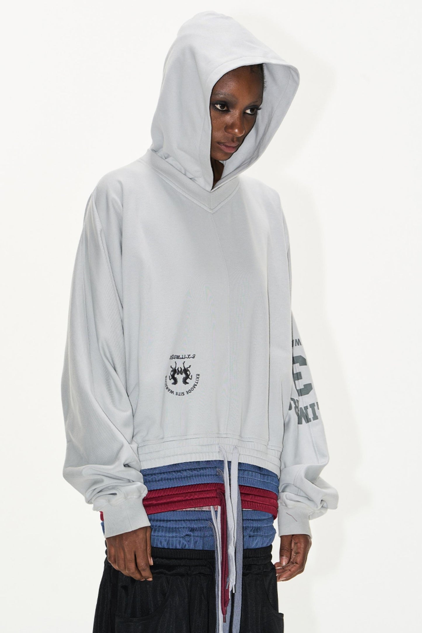 Layered Hooded Sweater Pants