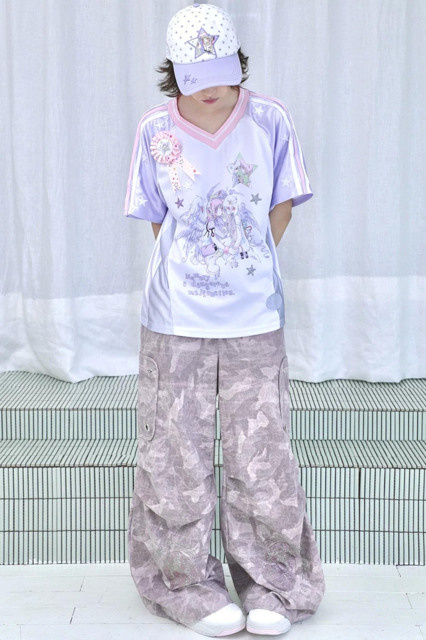 Y2K Strass-Camouflage-Hose