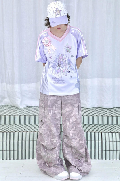 Y2K Strass-Camouflage-Hose