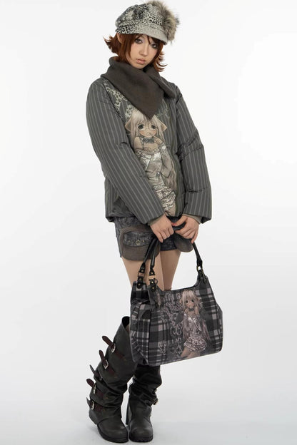 Lightweight Plaid Printed Bag